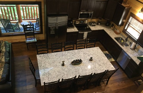 Gatlinburg - Pigeon Forge Cabin | Papa Bear’s Retreat, Cedar Falls, 2 BD, 3 BA, Queen Bunk Bed in loft, Fireplaces