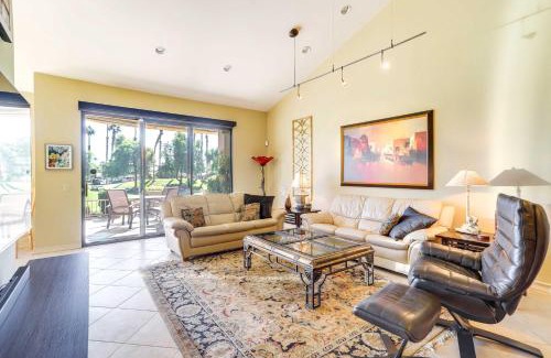 Palm Desert Apartment | Patio and Resort Amenities Palm Desert Escape