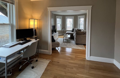 West Medford Apartment | Peaceful 1BR with office space perfect for students & professionals