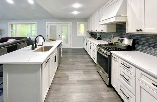 Fayetteville House | Peaceful Getaway | Patio, Nature, Custom Showers