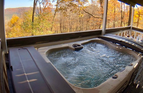Holiday Island House | Peaceful home with a game room, deck, washer/dryer & fireplace