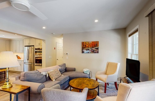 Newfield House | Peaceful lakefront home with kayaks, small dock, deck, & firepit - dog-friendly