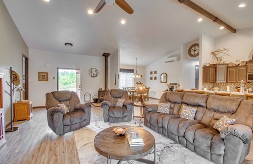 Shelton House | Peaceful Shelton Home w/Spacious Yard & Fire Pit!