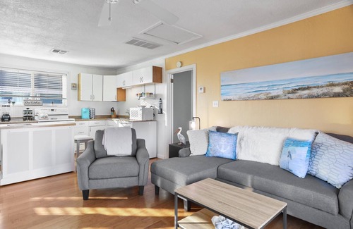 Galveston House | Pelicans soar! Oean view and steps to the beach. Remodeled & pet friendly too.