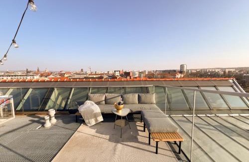 Friedrichstadt Apartment | Penthouse Deluxe I Dachterrasse I Parkplatz