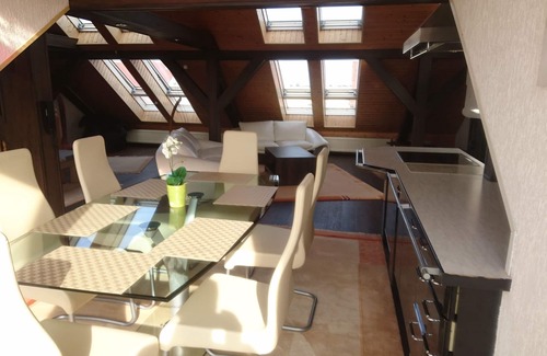 Senftenberg Apartment | Penthouse Himmelreich spacious 155 m² maisonette with fireplace & air conditioning