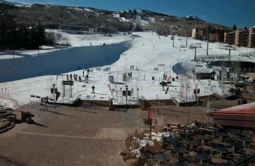 Snowmass Village Condo | Penthouse In Snowmass Base Village steps to skiing- 50 ft. to slopes, 2 hot tubs