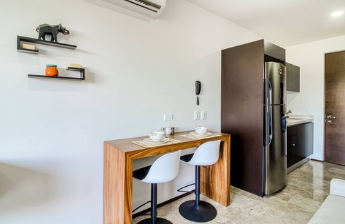 Tulum City Center Apartment | Penthouse studio with pool, balcony, gym, & spa - great location near shops