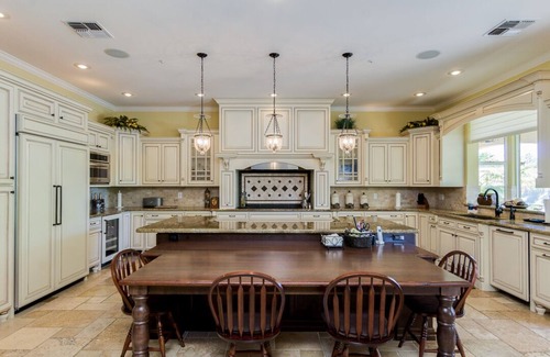 Long Horn Ranch House | Peoria Pool House: resort style back yard w 2 pools, waterfalls, grass acre