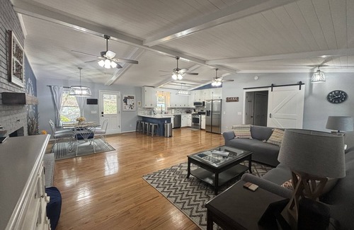 Littleton House | Perfect! Waterfront Cottage-2 story boathouse w/Bar - off main lake!