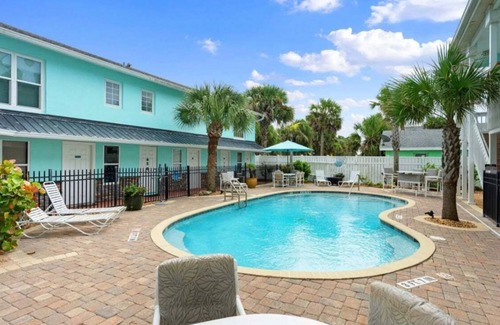 Flagler Beach Condo | Pet-friendly condo in Flagler beach with pool, walking distance to beach!