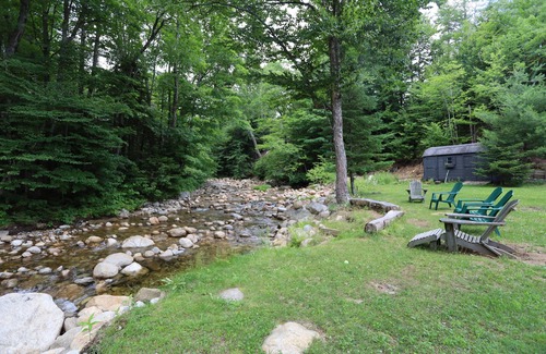 Waterville Valley House | Pet Friendly Waterville Valley Riverfront Home across from hiking/xc skiing (WB75V)