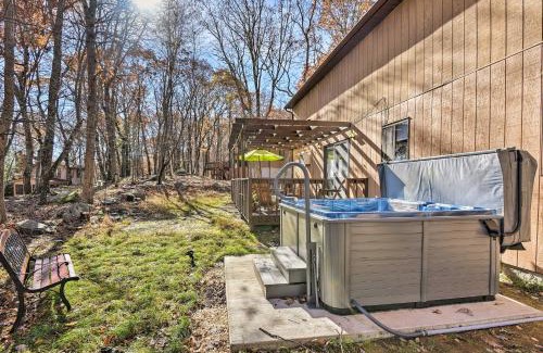 Bushkill House | Poconos Vacation Rental with Pool Access and Hot Tub!