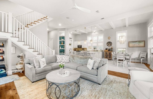 Dune Allen Beach House | Pool Heated winter and spring! Pet-Friendly 6 seat Golf Cart, Infinity pool!
