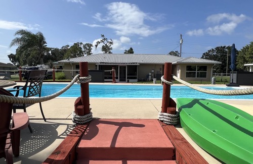 Lake Placid House | Pool home with access to Lake Huntley