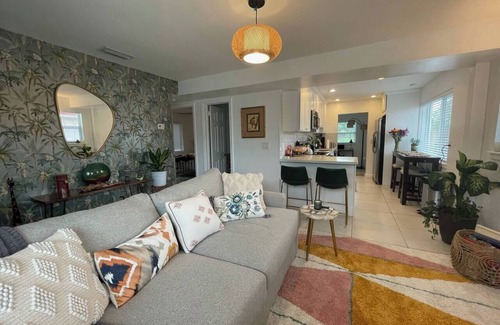 Lake Worth Cottage | Pool, Hot tub, 5 min to beach! The Monkey Cottage!