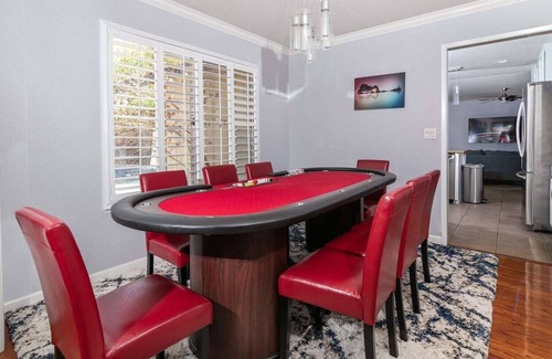 Elk Grove House | Pool house w/ movie room, pool table, poker table