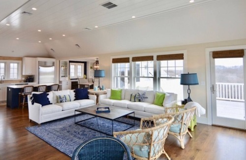 Tom Nevers House | Pool with hot tub and patio in Tom Nevers