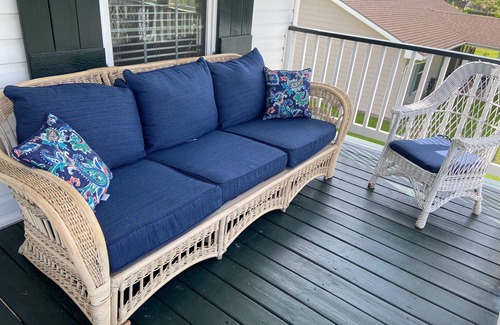 Waveland House | Pretty raised three bedroom beach home awaits you! A short 3 min. walk to beach!