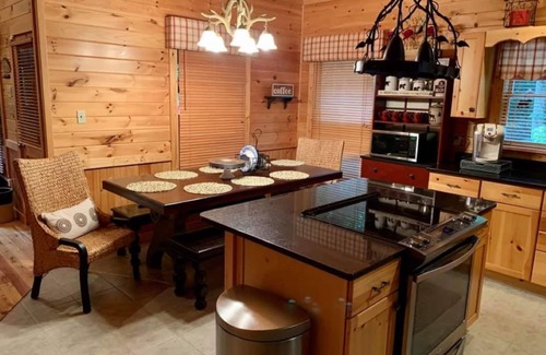 Townsend Cabin | Private 2 acres on creek. Hot tub. Generator. Huge carport. Owner managed.