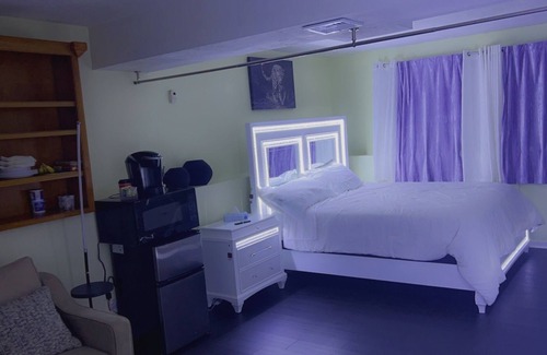 Worcester Bed & Breakfast | Private cozy room with private bathroom, kitchenette, French doors to the patio.