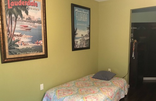 Coral Ridge Isles Apartment | Private guest room on the water.