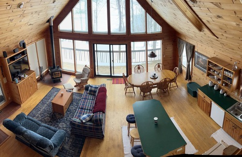 Brill Ski Chalet | Private lake cabin with direct access to snowmobile trails and ice fishing
