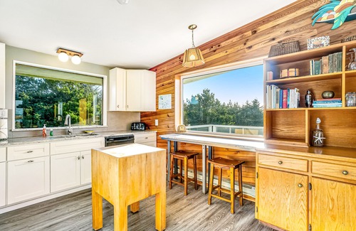 Copalis Beach House | Private ocean view escape with large deck, WiFi, & wood-burning fireplace