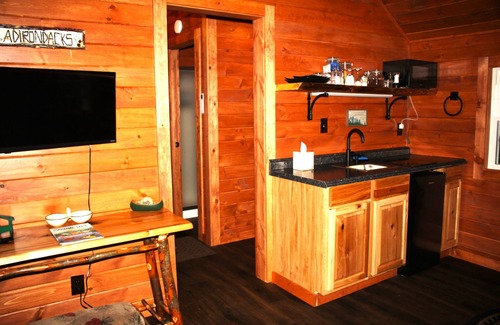 Lake Clear Cabin | Private Pinecone Cabin just steps away from ADK Rail Trail and Lake