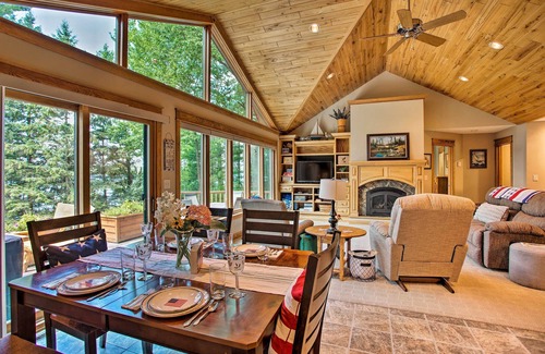 Solon Springs Cabin | Private Retreat w/Dock on Middle Eau Claire Lake!