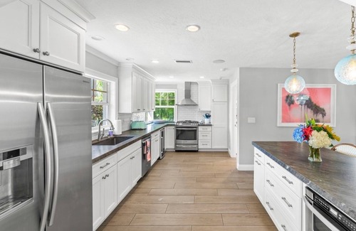 Lake Ida Shores House | Private Tropical Paradise in Delray Beach, Coastal Designer home , Pool