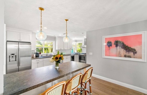 Lake Ida Shores House | Private Tropical Paradise in Delray Beach, Coastal Designer home , Pool