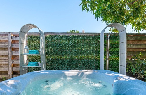 Country Club Park House | Private Zen Hot Tub Oasis! Firepit! Pet Friendly!