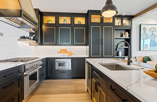 Sister Bay Condo | Professionally designed penthouse with Lake Michigan as a backdrop.