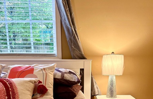 Sugar Hill House | Puple Bedroom near Sugar Hill