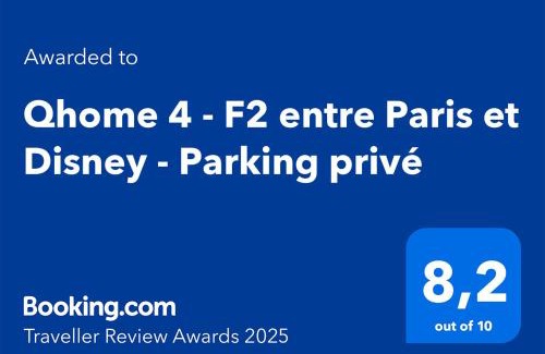 Les Stades Apartment | Qhome 4 - F2 entre Paris et Disney - Parking privé