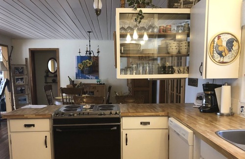 Christina Lake Cottage | Quaint Lakefront cottage that sleeps 10. Deck, hot tub and large fenced yard.