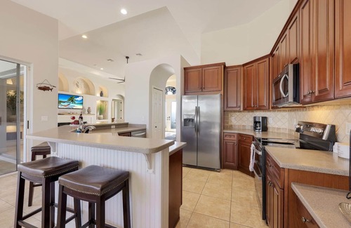 Burnt Store House | Quick Gulf Access Pool/Spa Home with Games Room + Tiki Hut