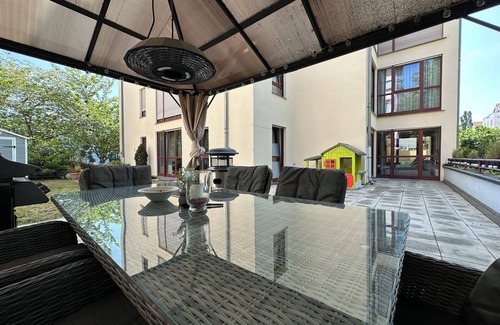 Taucha Condo | Quiet apartment close to the city Taucha/Leipzig terrace/garden and balcony 2x bathroom/toilet