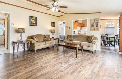 Benton Harbor House | Quiet home near beaches with large yard, firepit, grill, central AC, & W/D