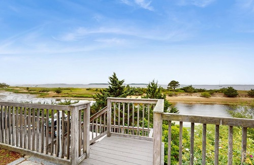 West Yarmouth Apartment | Quintessential coastal studio with beach access, BBQ area, patio, & water views