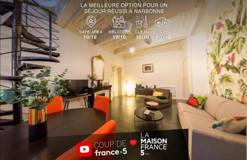Centre Historique Apartment | RétroMirabeau "Le Jacobin" - 75m2 - TERRASSE EXTERIEURE PATIO- 2 à 4 pers - CALME - COURS MIRABEAU HALLES GARE - EMPLACEMENT TOP - Chèques Vacances CONNECT