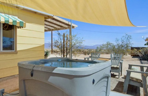 Wonder Valley House | Ranch retreat with private hot tub, shared pool, outdoor living, & scenic vistas