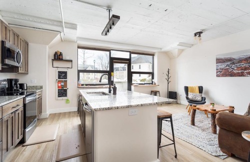 Traverse City House | Red Drive at the Elegant Grand Traverse Commons