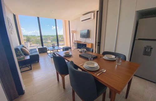 Ejidal Apartment | Relax and Recharge: Your Modern Oasis with A/C in Playa del Carmen