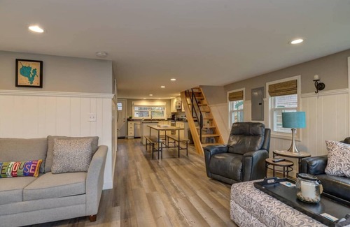 Raymond House | Relax in Raymond's lakefront 2-bedroom vacation home, just steps to Sebago Lake
