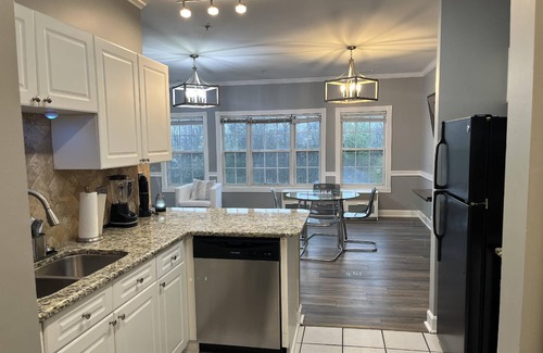Charlotte Condo | Relaxing Now and Zen - Modern Condo, Near UNCC, PNC Pavilion, Pool, 5 Min to Dining, Shops, & Parks!