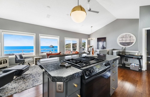 Oceanside House | Remodeled home with multiple decks & ocean views - short walk to beach