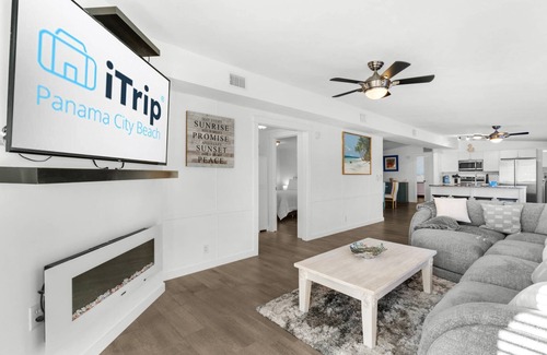 Bayside Park House | Renovated canal-front pet-friendly home with a fireplace and boat dock, steps away from the marina!