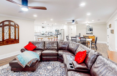 Lexington House | Renovated home with covered deck, fireplace, & all-new interior